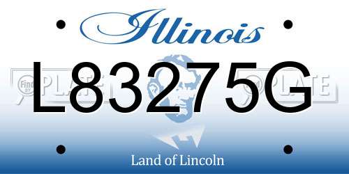 L83275G Illinois License Plate