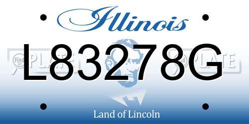 L83278G Illinois License Plate