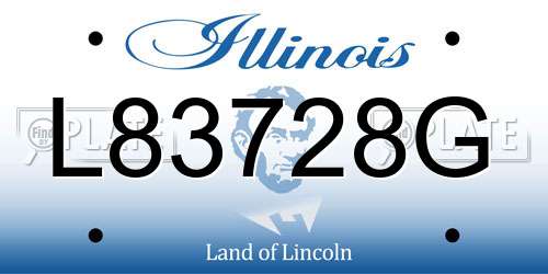 L83728G Illinois License Plate