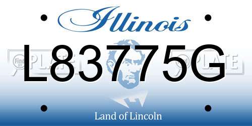 L83775G Illinois License Plate