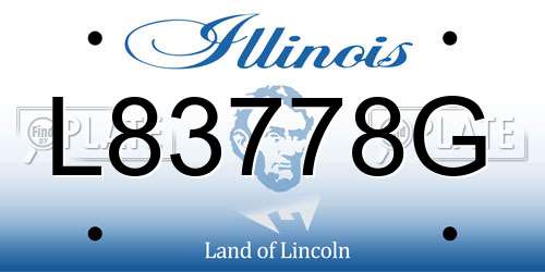 L83778G Illinois License Plate
