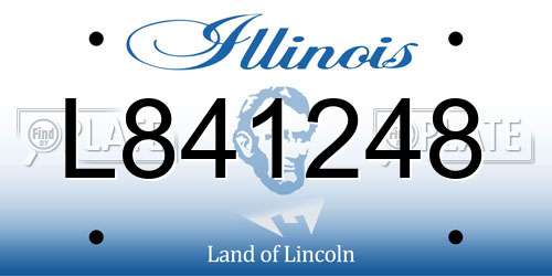 L841248 Illinois License Plate