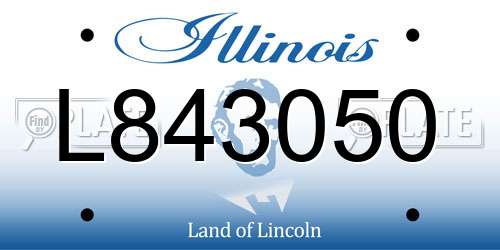 L843050 Illinois License Plate