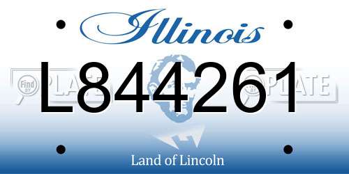 L844261 Illinois License Plate