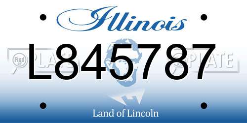 L845787 Illinois License Plate