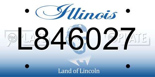 L846027 Illinois License Plate