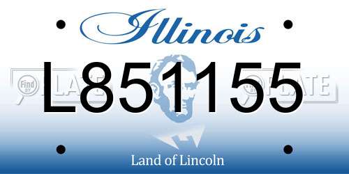 L851155 Illinois License Plate