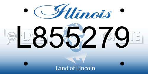 L855279 Illinois License Plate