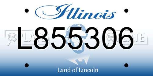 L855306 Illinois License Plate