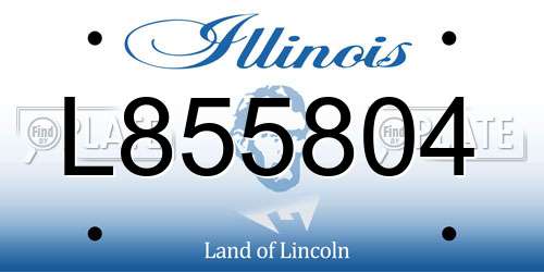 L855804 Illinois License Plate