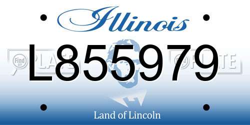 L855979 Illinois License Plate