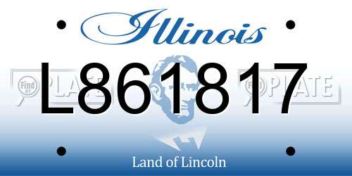 L861817 Illinois License Plate