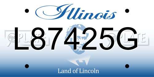 L87425G Illinois License Plate