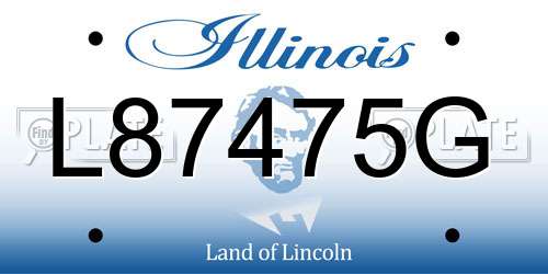 L87475G Illinois License Plate