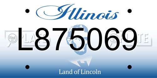 L875069 Illinois License Plate