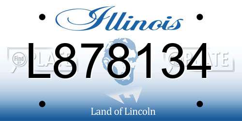 L878134 Illinois License Plate