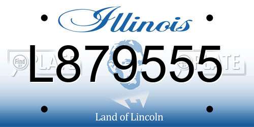 L879555 Illinois License Plate