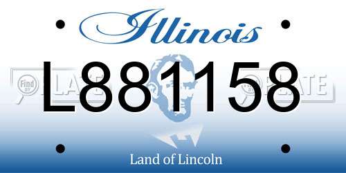 L881158 Illinois License Plate