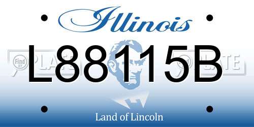 L88115B Illinois License Plate
