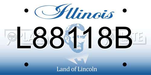 L88118B Illinois License Plate