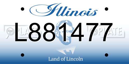 L881477 Illinois License Plate
