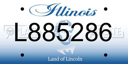 L885286 Illinois License Plate