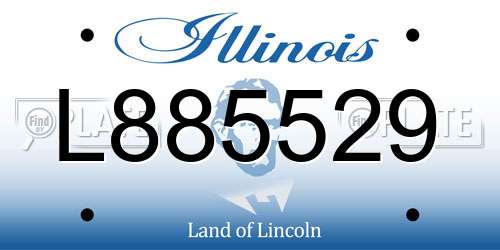 L885529 Illinois License Plate