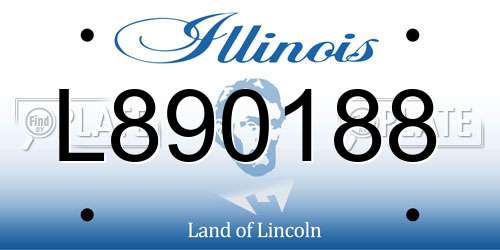 L890188 Illinois License Plate