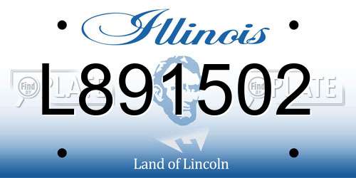 L891502 Illinois License Plate