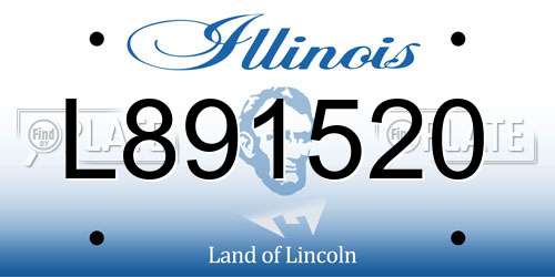 L891520 Illinois License Plate