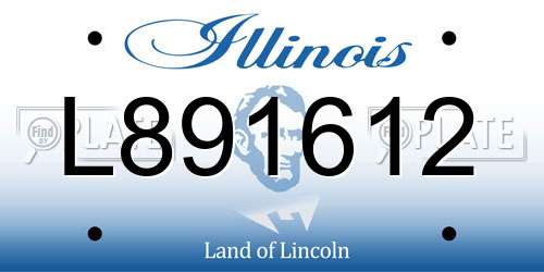 L891612 Illinois License Plate