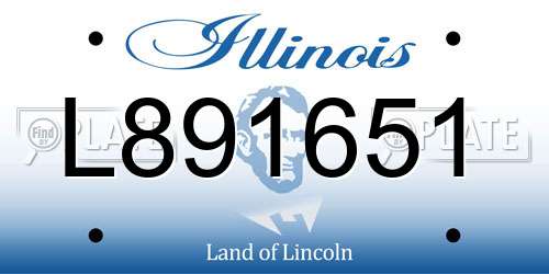 L891651 Illinois License Plate