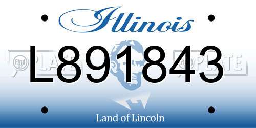 L891843 Illinois License Plate