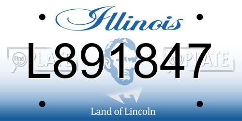 L891847 Illinois License Plate