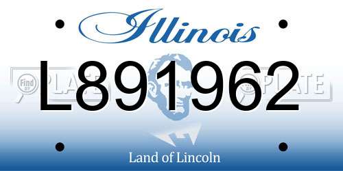 L891962 Illinois License Plate