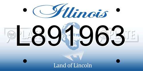 L891963 Illinois License Plate