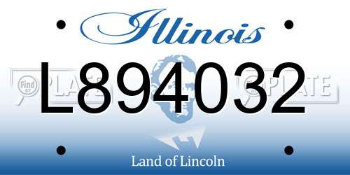 L894032 Illinois License Plate