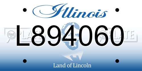 L894060 Illinois License Plate