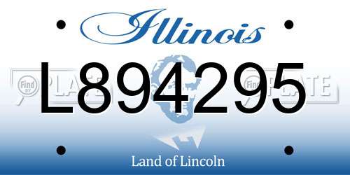 L894295 Illinois License Plate