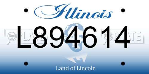 L894614 Illinois License Plate