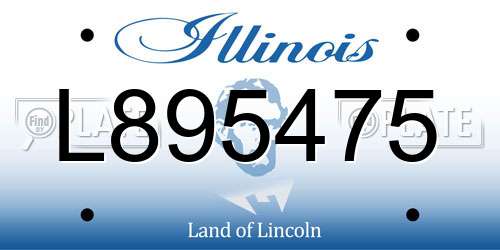 L895475 Illinois License Plate
