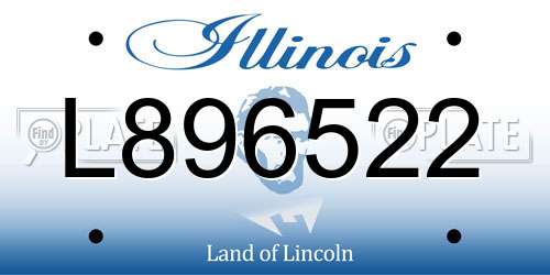 L896522 Illinois License Plate
