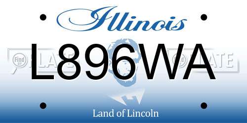 L896WA Illinois License Plate