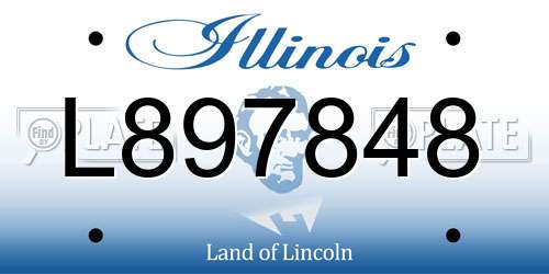 L897848 Illinois License Plate