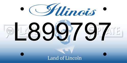 L899797 Illinois License Plate