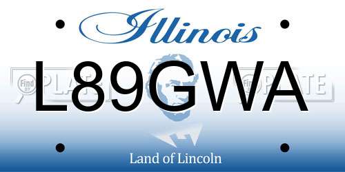L89GWA Illinois License Plate