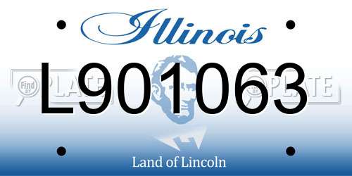 L901063 Illinois License Plate