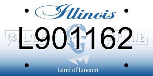 L901162 Illinois License Plate