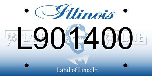 L901400 Illinois License Plate