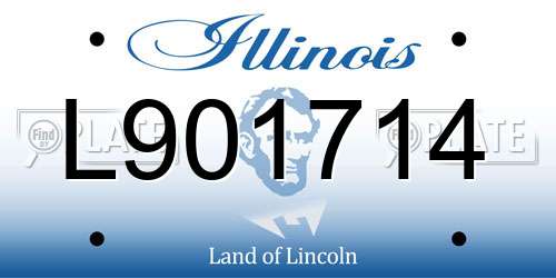 L901714 Illinois License Plate